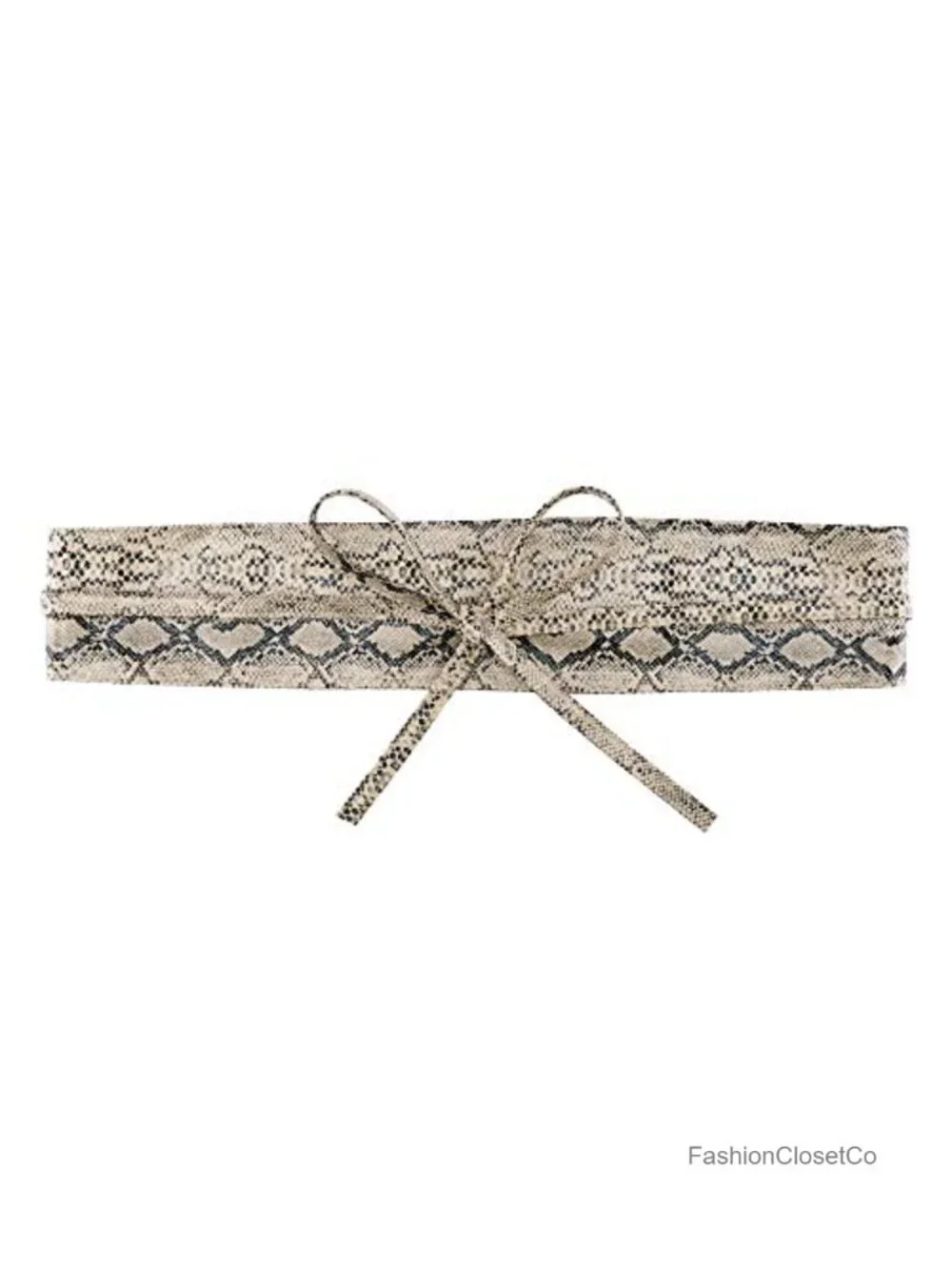 Women's PU Leather Cinch Belt Self Tie Wrap Bowknot Waistband